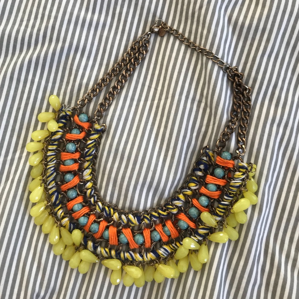 ZARA tribal bib collar necklace | excellent cond